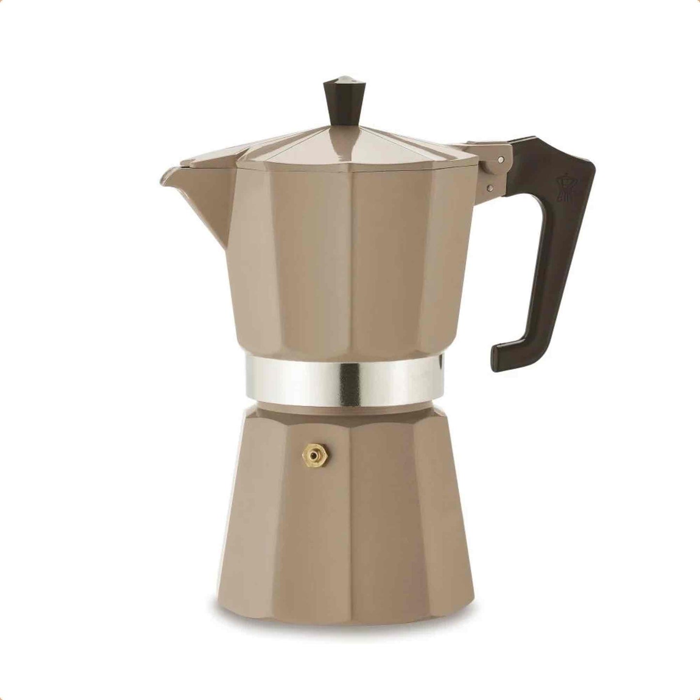 Pezzetti Italexpress Aluminium Stove Top Moka Pot - 6 Cup - Dove Grey