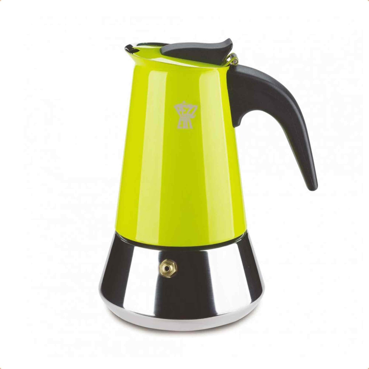 Pezzetti Steelexpress Stove Top Moka Pot - 4 Cup - Green