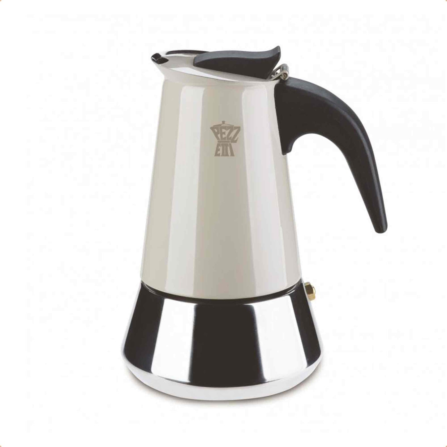 Pezzetti Steelexpress Stove Top Moka Pot - 6 Cup - Dove Grey