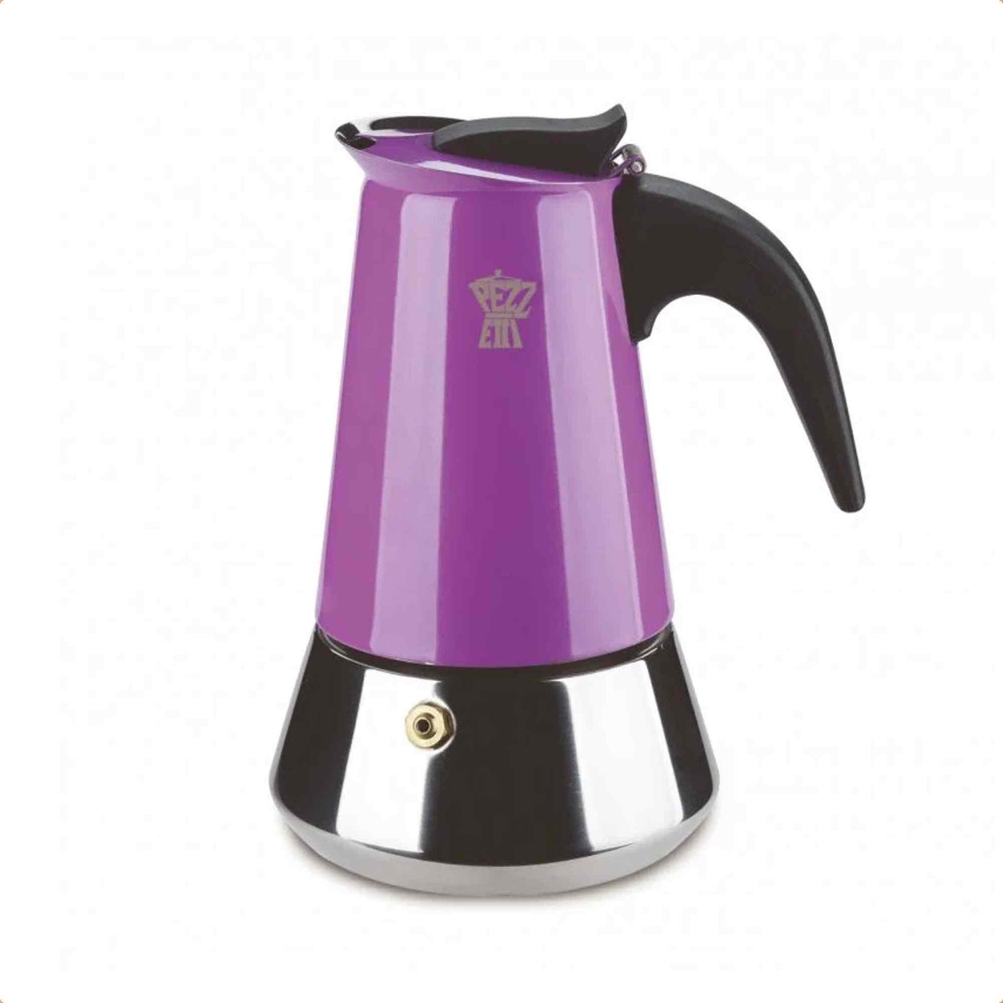 Pezzetti Steelexpress Stove Top Moka Pot - 6 Cup - Lilac