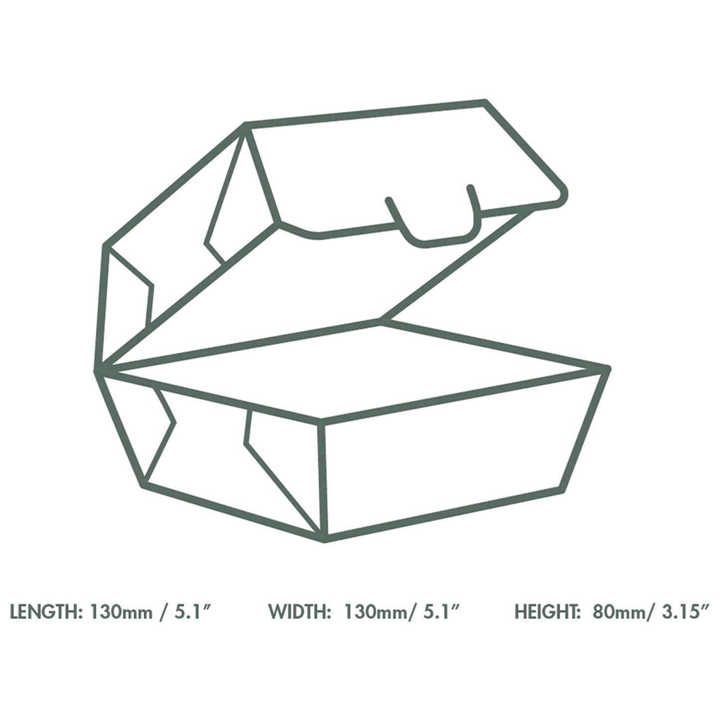 Vegware Compostable 5in Microflute Burger Box - Case of 300