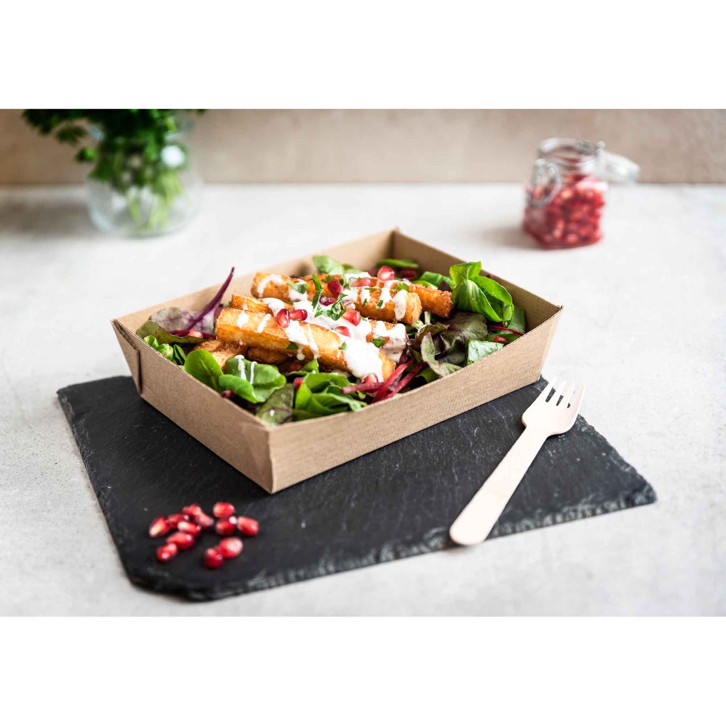 Vegware Compostable 8 x 6in Microflute Food Tray - Case of 200