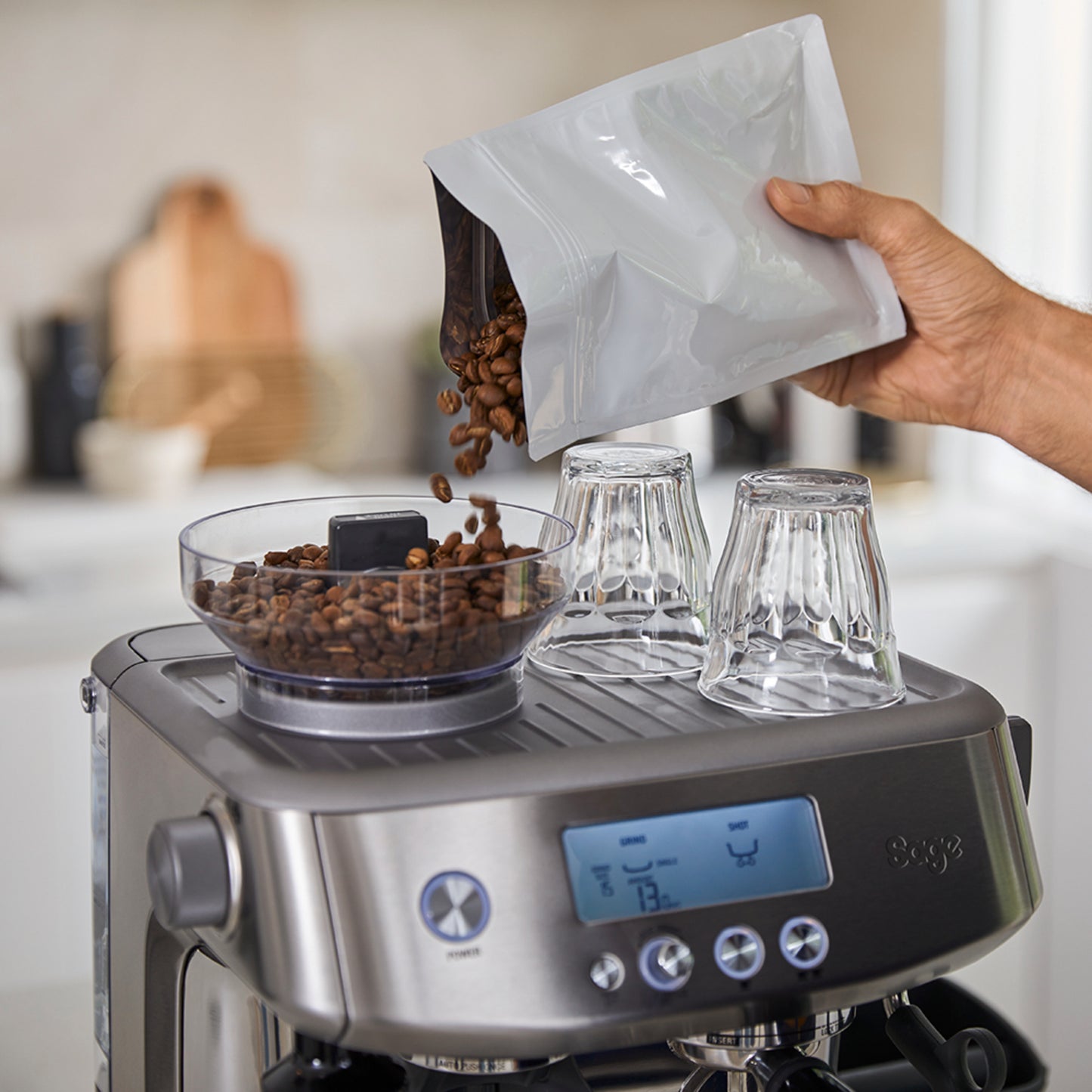 Sage Barista Pro Espresso Machine - Silver - Milk Jug Included