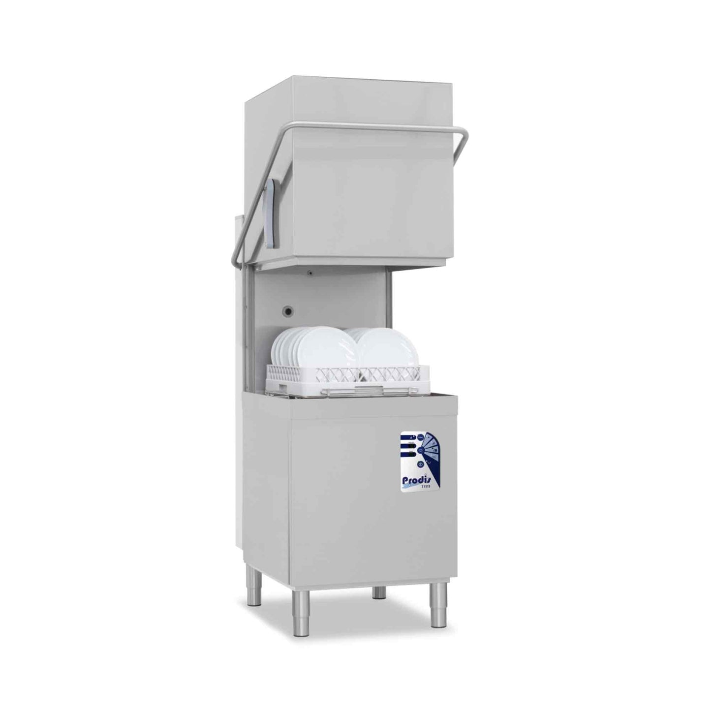 Prodis T1115BT Medium Duty 500mm Basket Air Break Tank Hood Dishwasher, Drain Pump, WRAS Approved