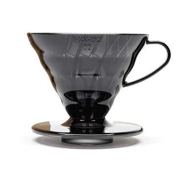 Hario V60 02 Plastic Dripper Set - Transparent Black - 1-4 Cup