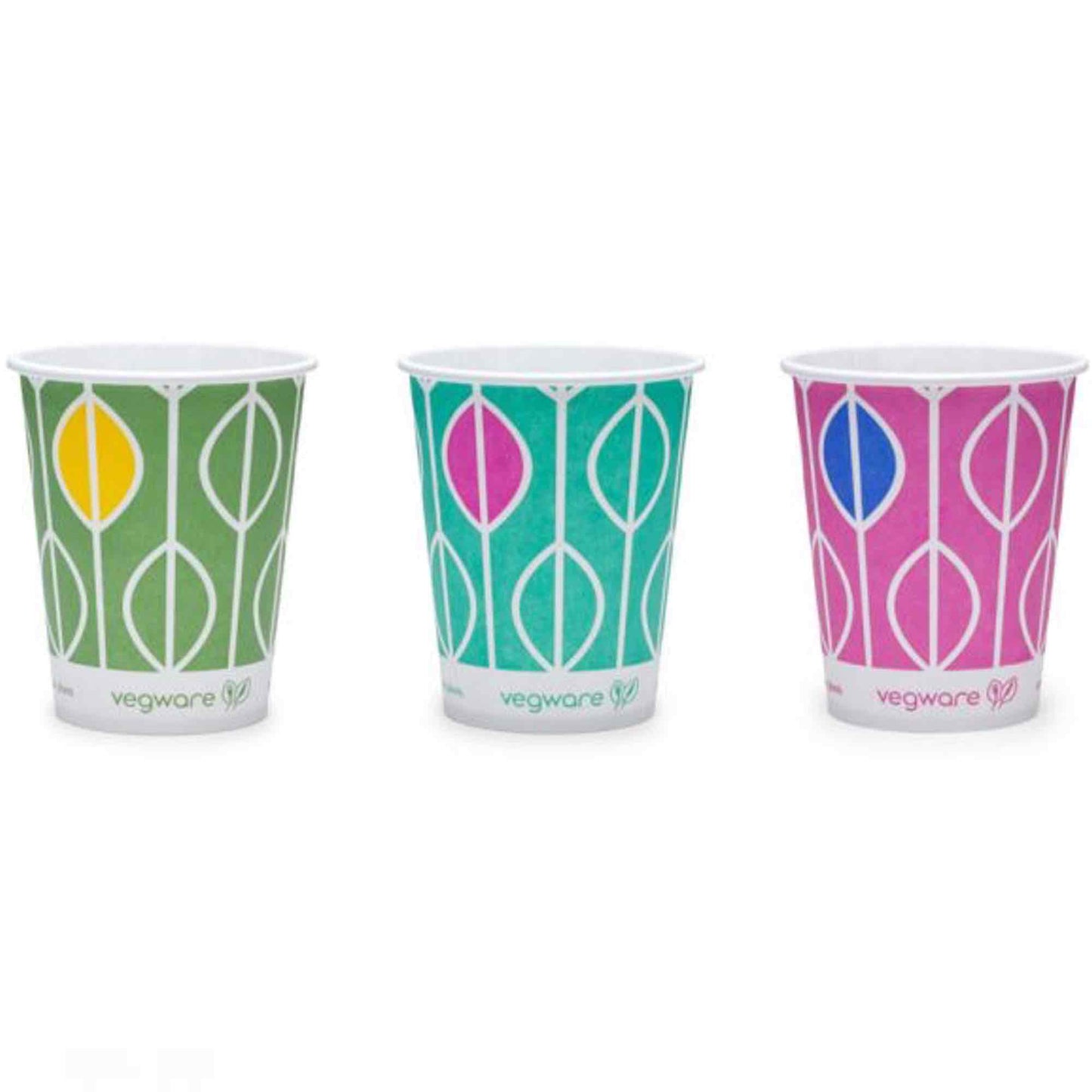 Vegware Plant-Based 9oz Paper Cold Cup, 76-Series - Hula - Case of 1000