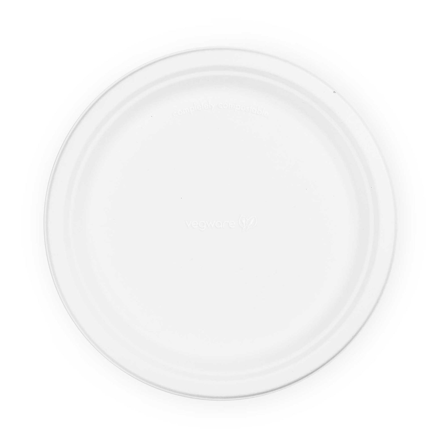 Vegware Compostable 10in Bagasse Plate - White - Case of 500