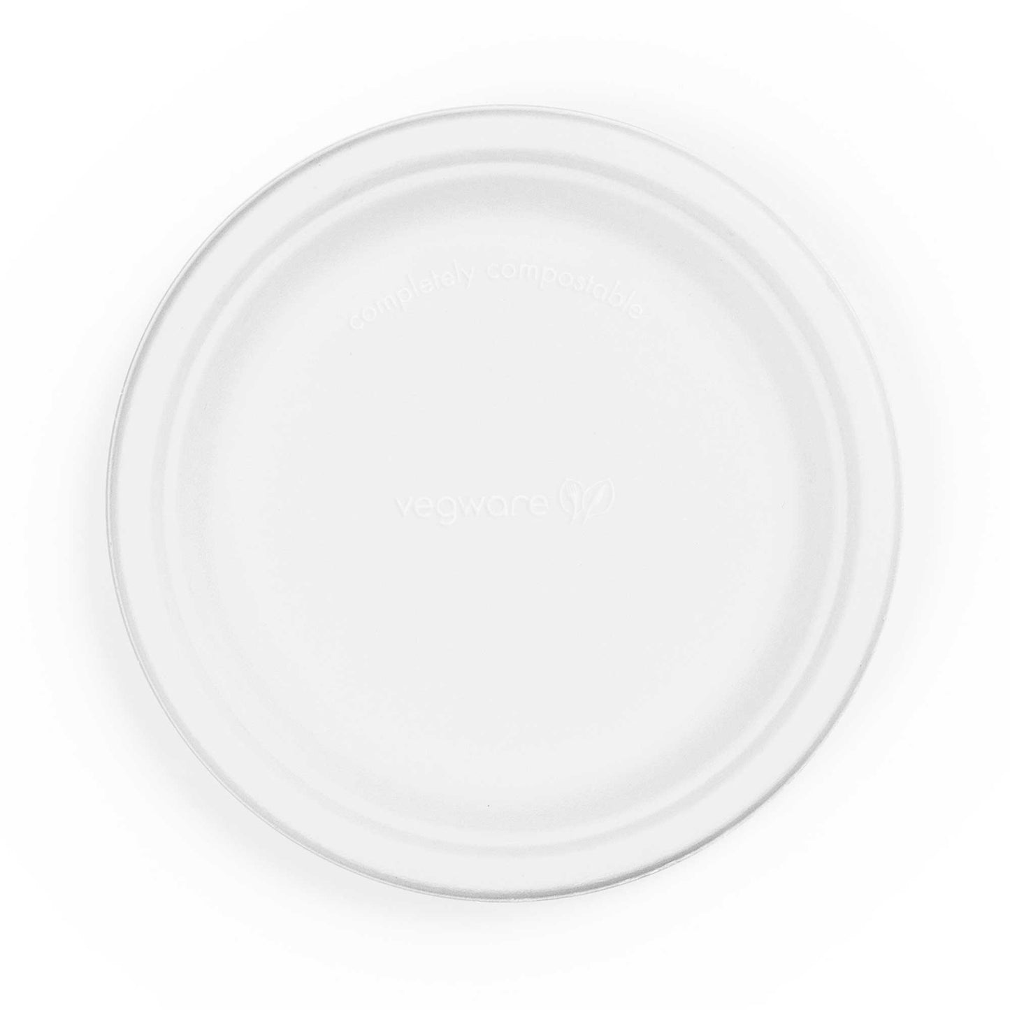Vegware Compostable 7in Bagasse Plate - White - Case of 500