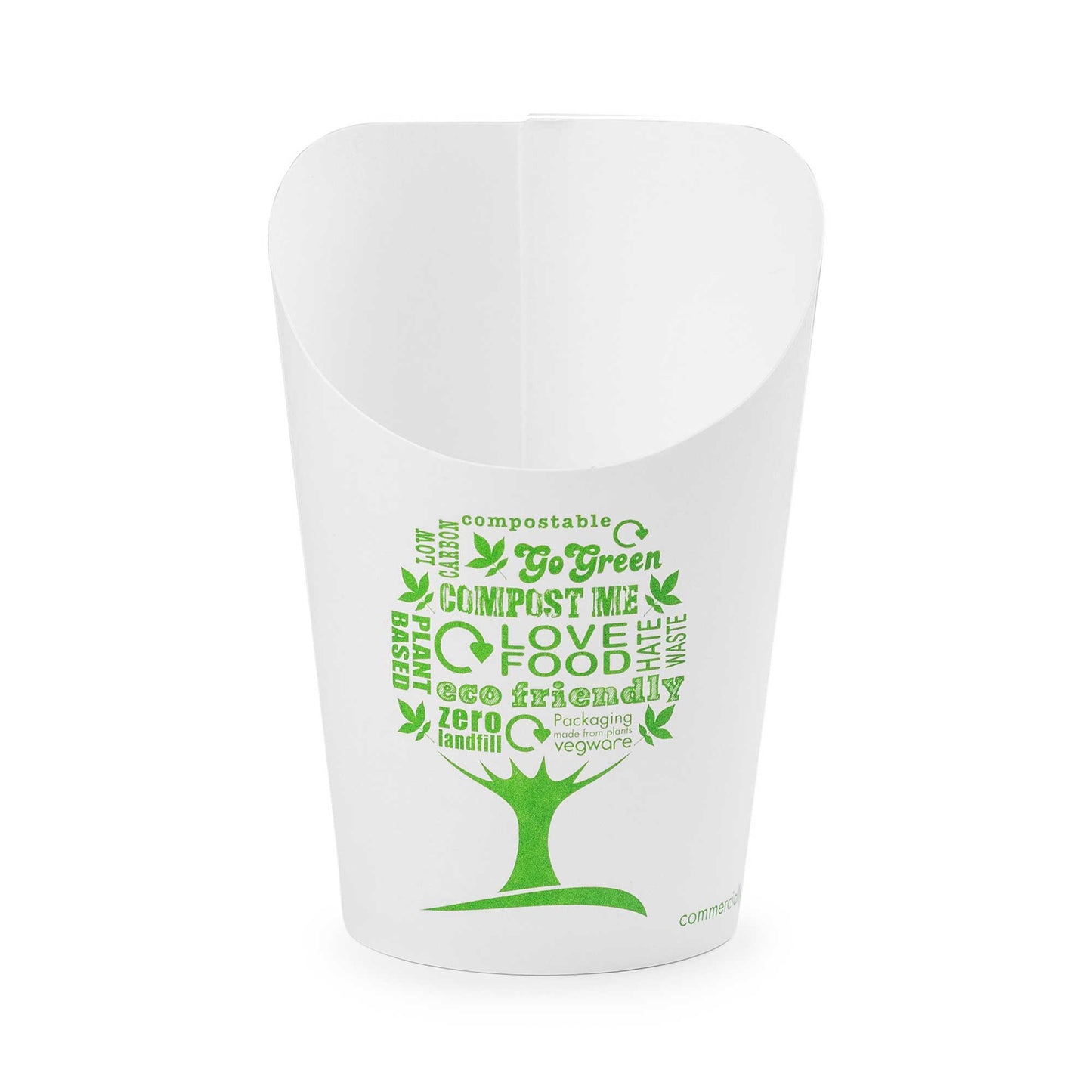 Vegware Compostable Chip Scoop - Green Tree - Case of 1000