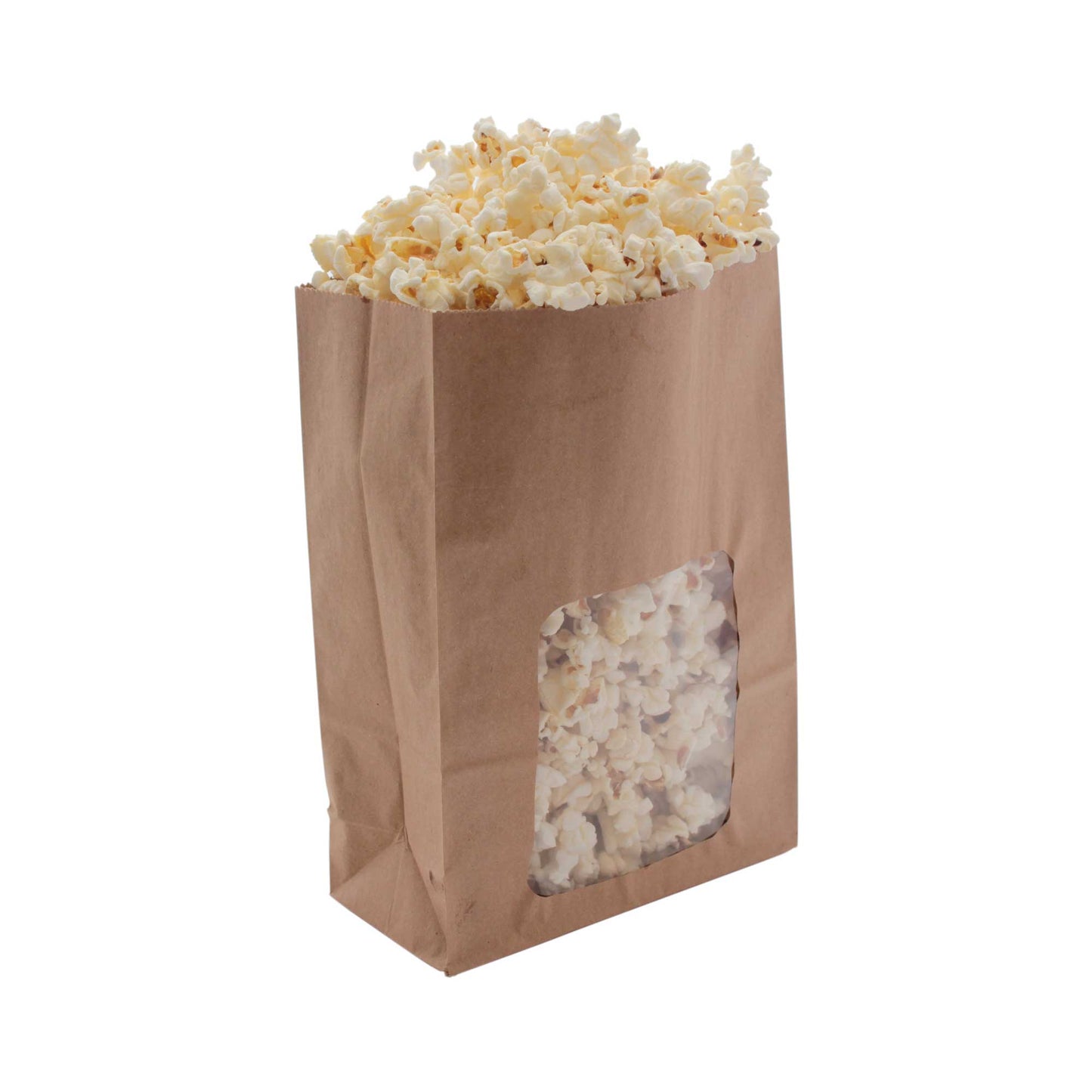 NatureFlex Compostable 6 x 3 x 9in Kraft Window Bloomer Bag - Case of 250