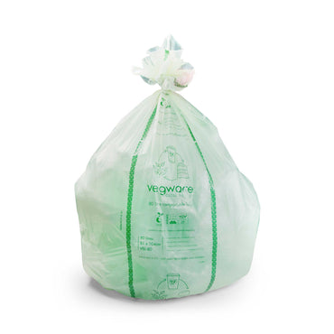 Vegware Compostable 80 Litre Completely Compostable Bin Liner - 20 Per Roll - Case of 240