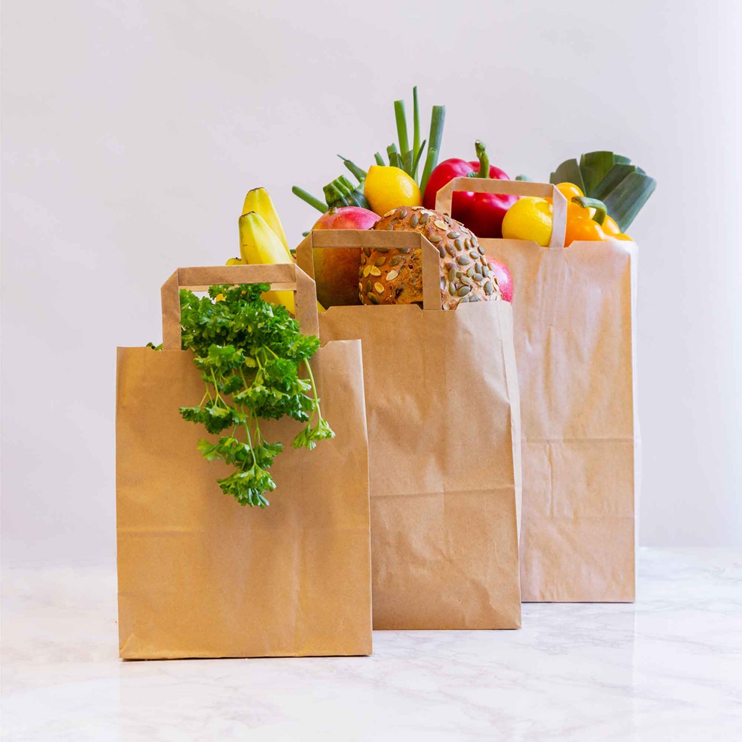 Vegware Compostable Small Recycled Kraft Paper Carrier - Case of 500