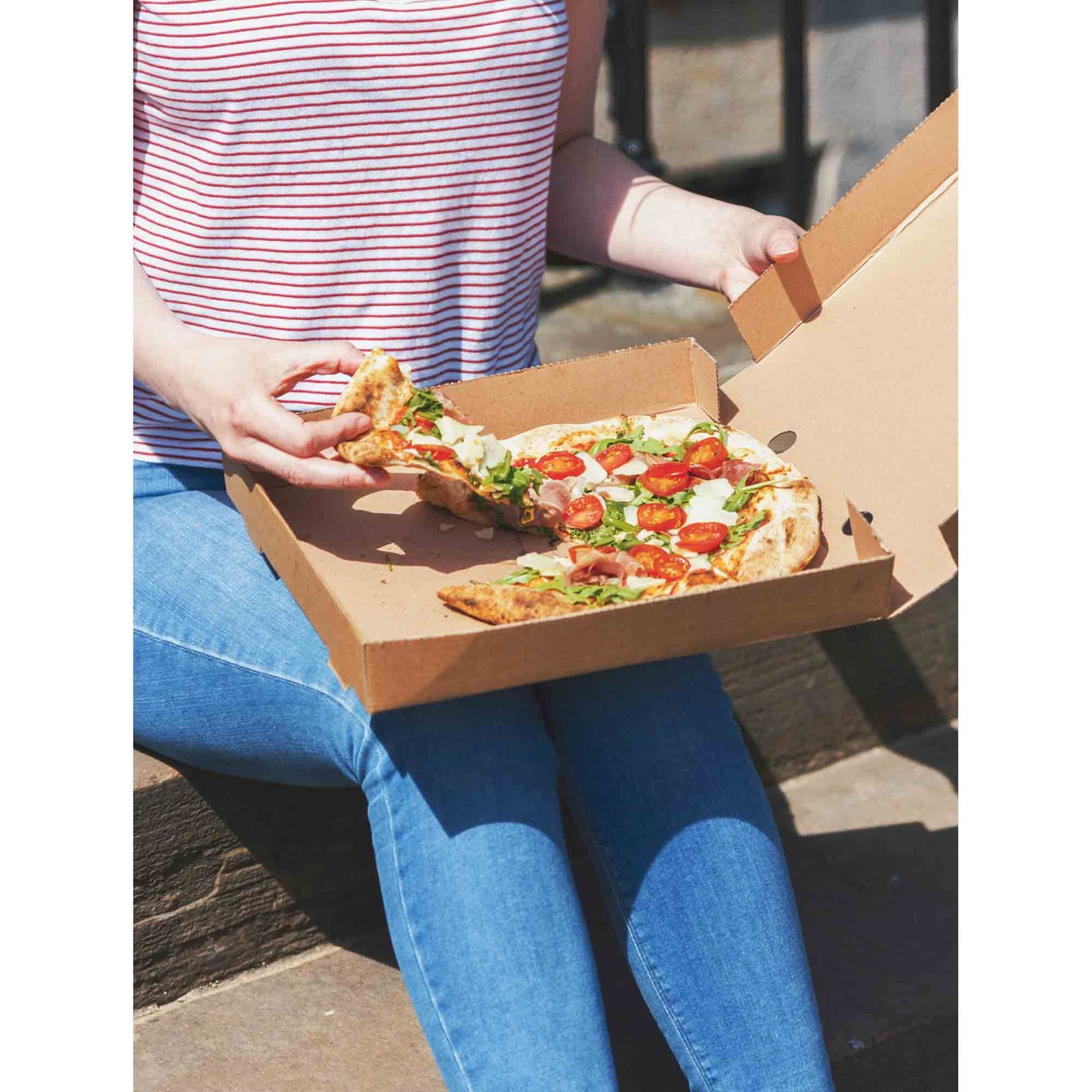 Vegware Compostable 12in Brown Kraft Pizza Box - Case of 100