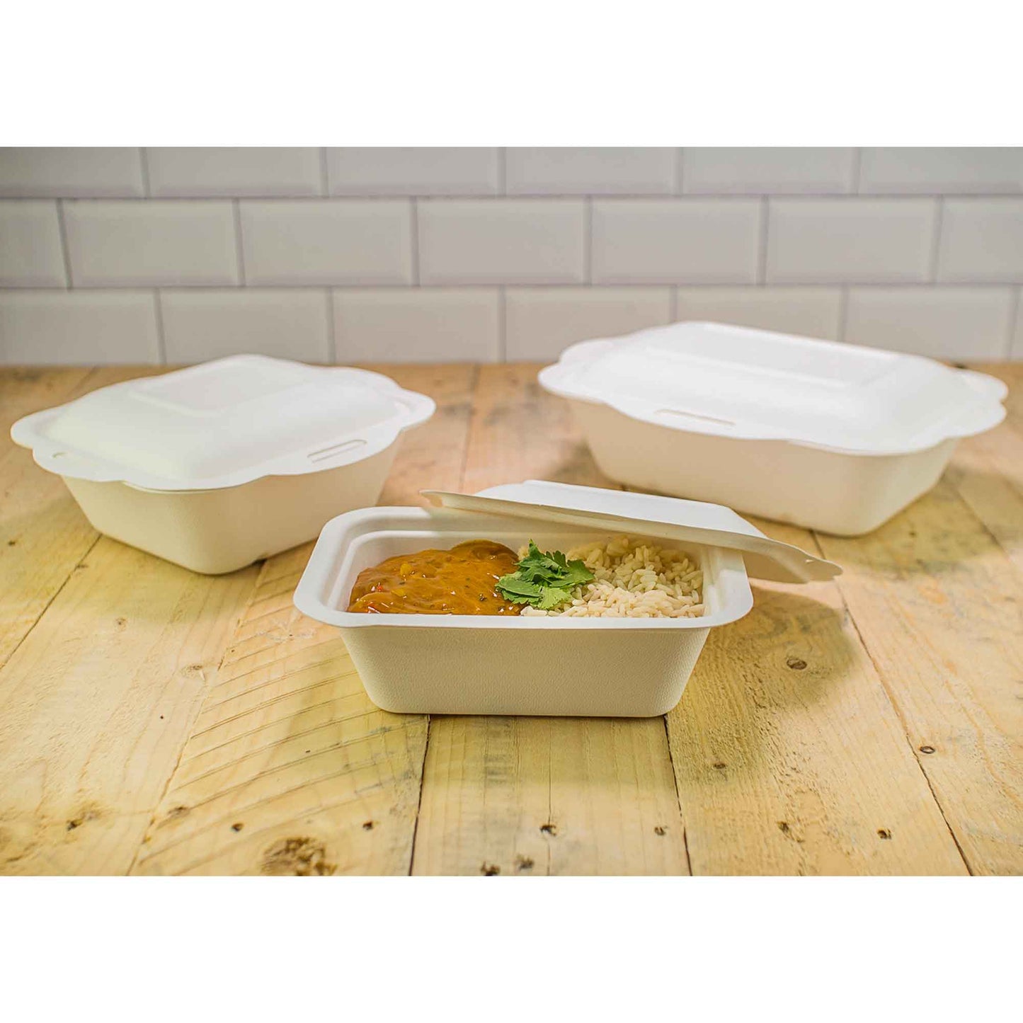 Vegware Compostable Size 4 Bagasse Gourmet Lid - Case of 600