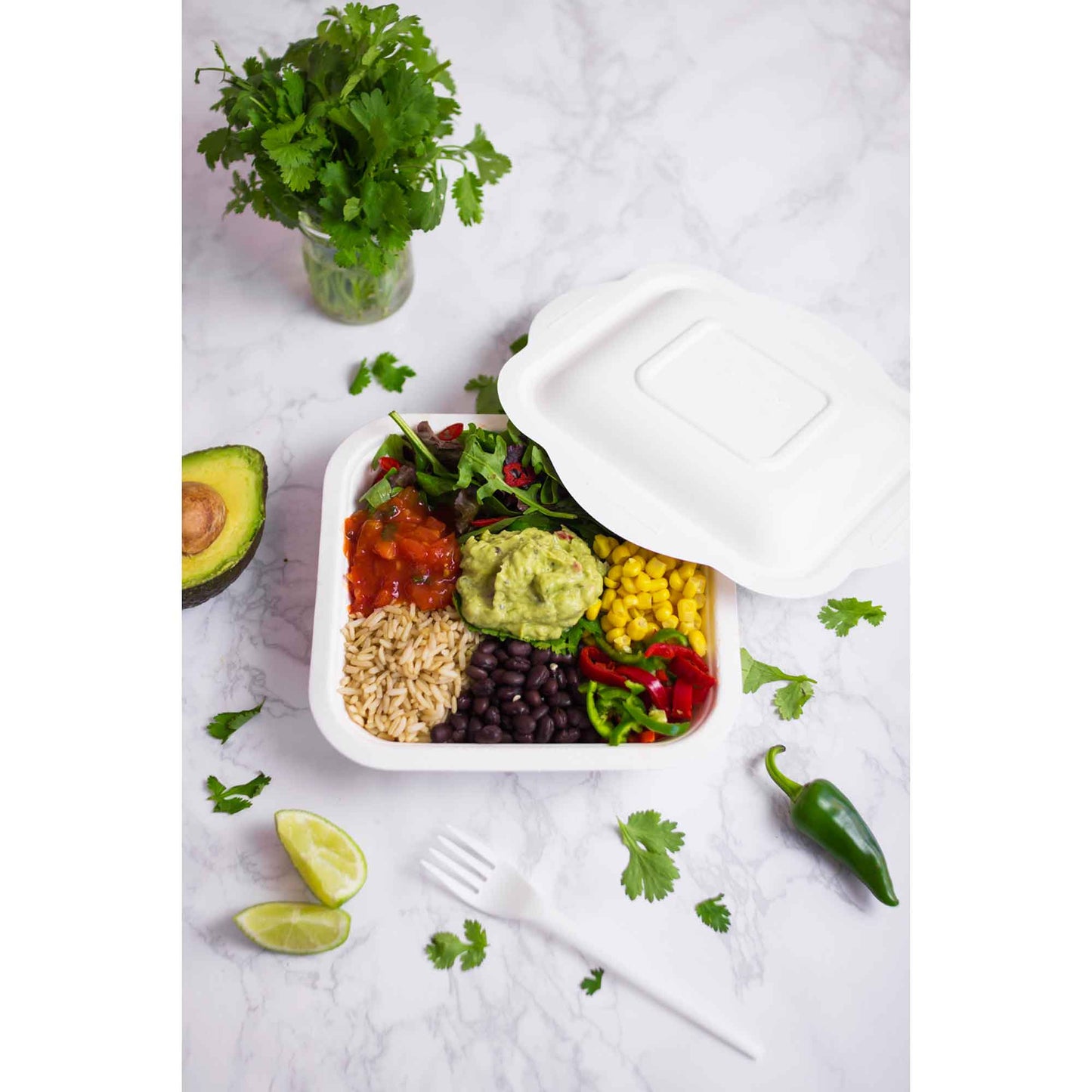 Vegware Compostable Size 4 Bagasse Gourmet Lid - Case of 600
