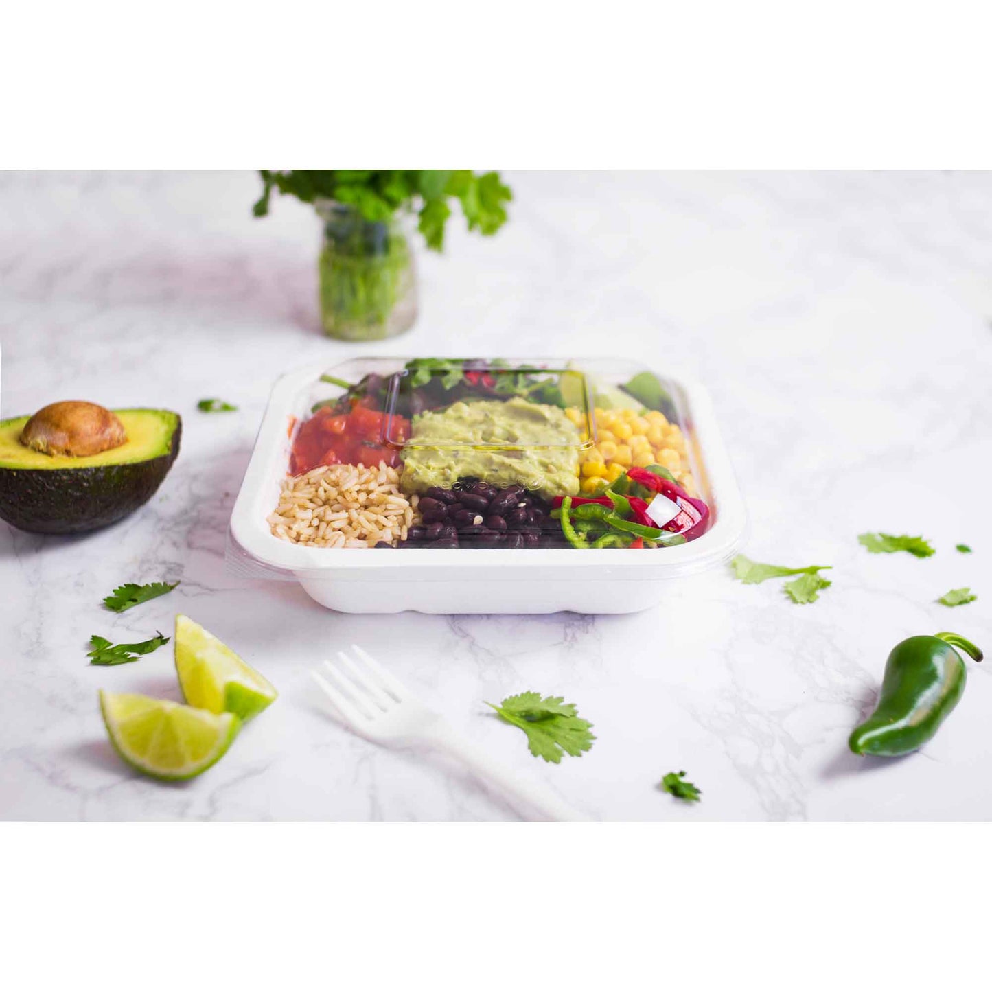 Vegware Compostable 22oz/650ml Gourmet Food Base (Fits Lid 4) - Case of 600