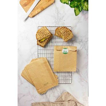 Vegware Compostable 6.5 x 3 x 9in Therma Paper Bag - Case of 500