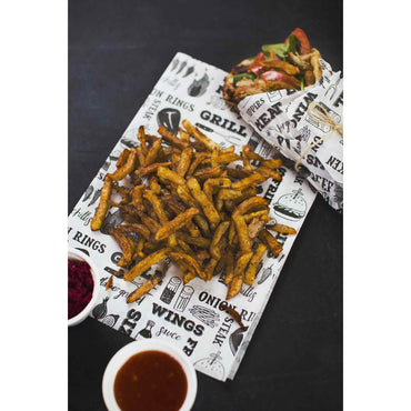 Vegware Compostable 400 x 300mm White Greaseproof Sheet - Grill - Case of 1000