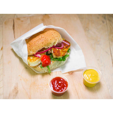 Vegware Compostable 430 x 350mm Greaseproof Sheet - Case of 960