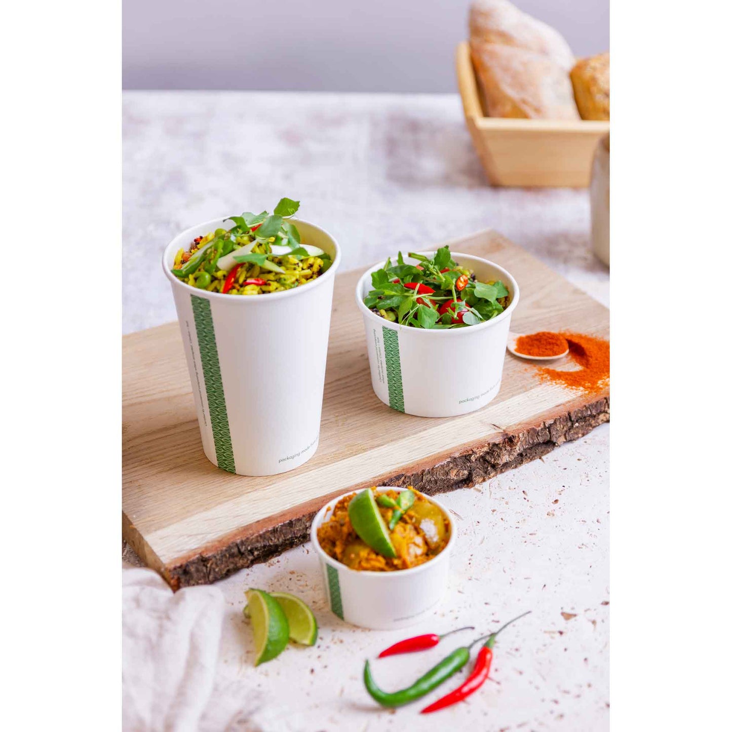 Vegware Compostable 16oz Soup Container 115-Series - White - Case of 500