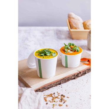 Vegware Compostable 16oz Soup Container 115-Series - White - Case of 500