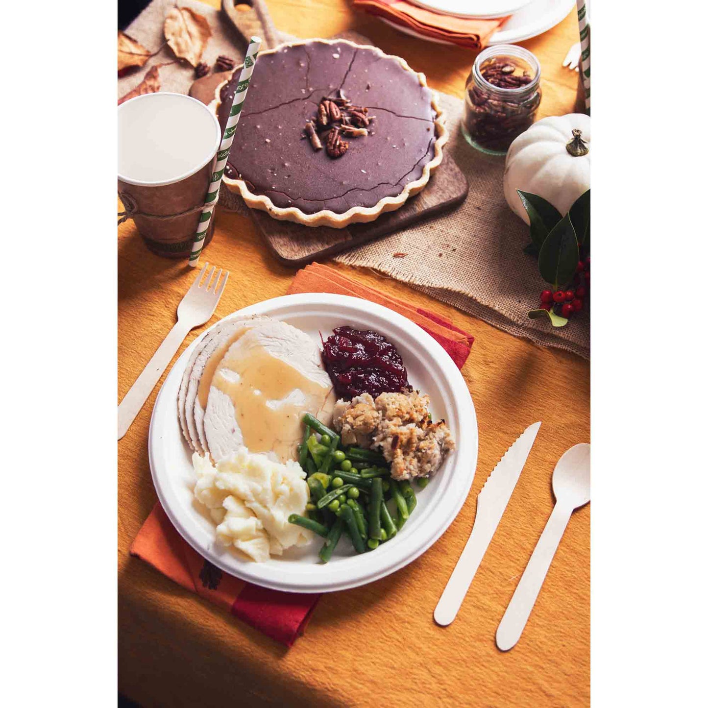 Vegware Compostable 9in Bagasse Plate - White - Case of 500