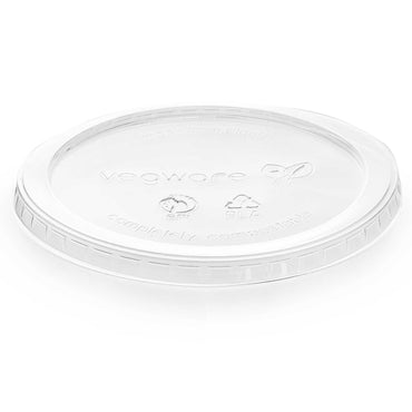 Vegware Compostable PLA Round Deli Lid (Fits 8-32oz Containers) - Case of 500