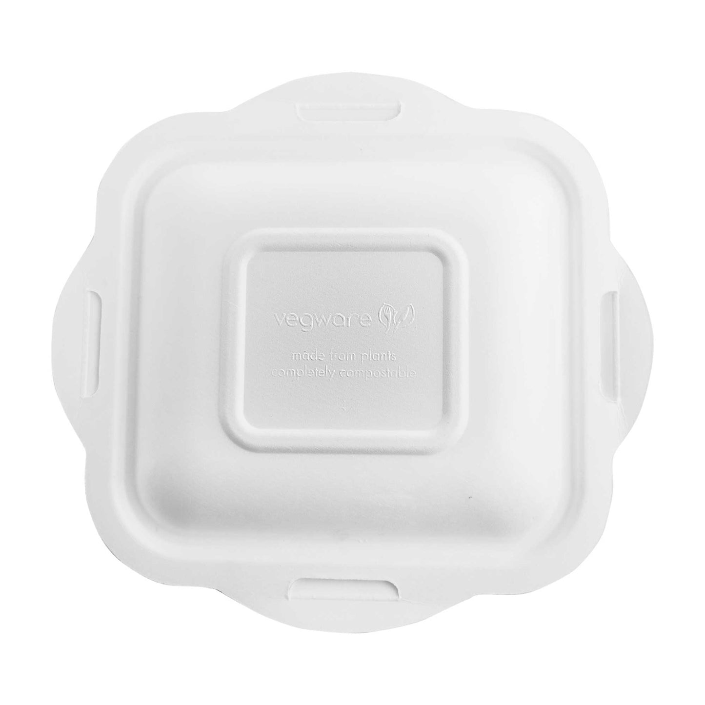 Vegware Compostable Size 4 Bagasse Gourmet Lid - Case of 600