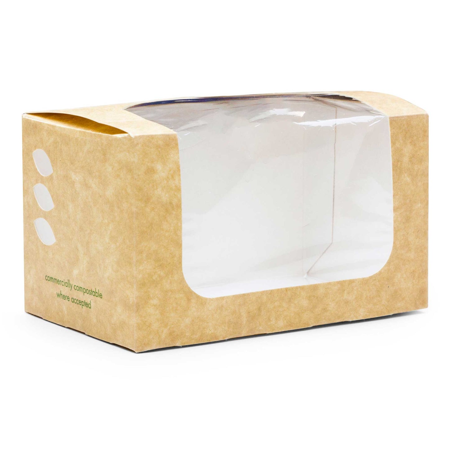 Vegware Compostable Bloomer Sandwich Kraft Box - Case of 500