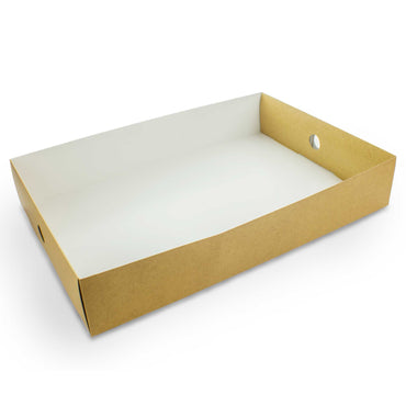 Vegware Compostable Large Sandwich Platter Box and Insert - Case of 25
