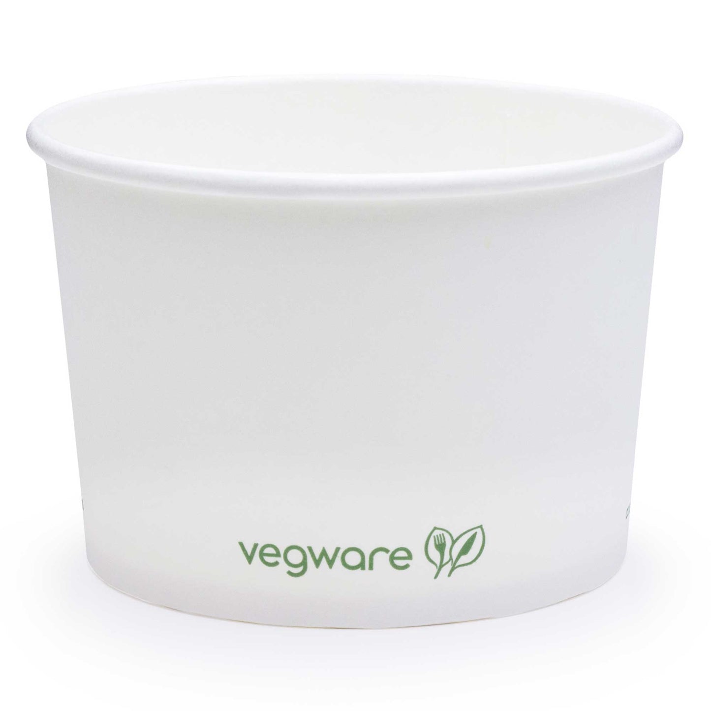 Vegware Compostable 8oz Soup Container 90-Series - White - Case of 1000