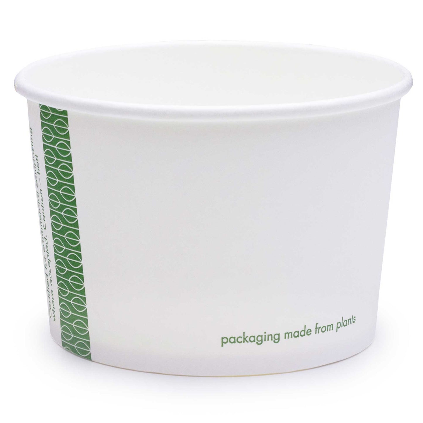 Vegware Compostable 8oz Soup Container 90-Series - White - Case of 1000