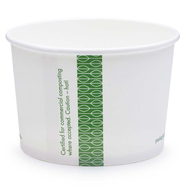 Vegware Compostable 8oz Soup Container 90-Series - White - Case of 1000