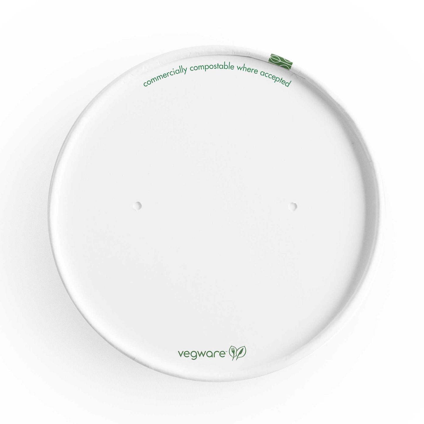 Vegware Compostable 115-Series Flat Paper Hot Lid - Case of 500