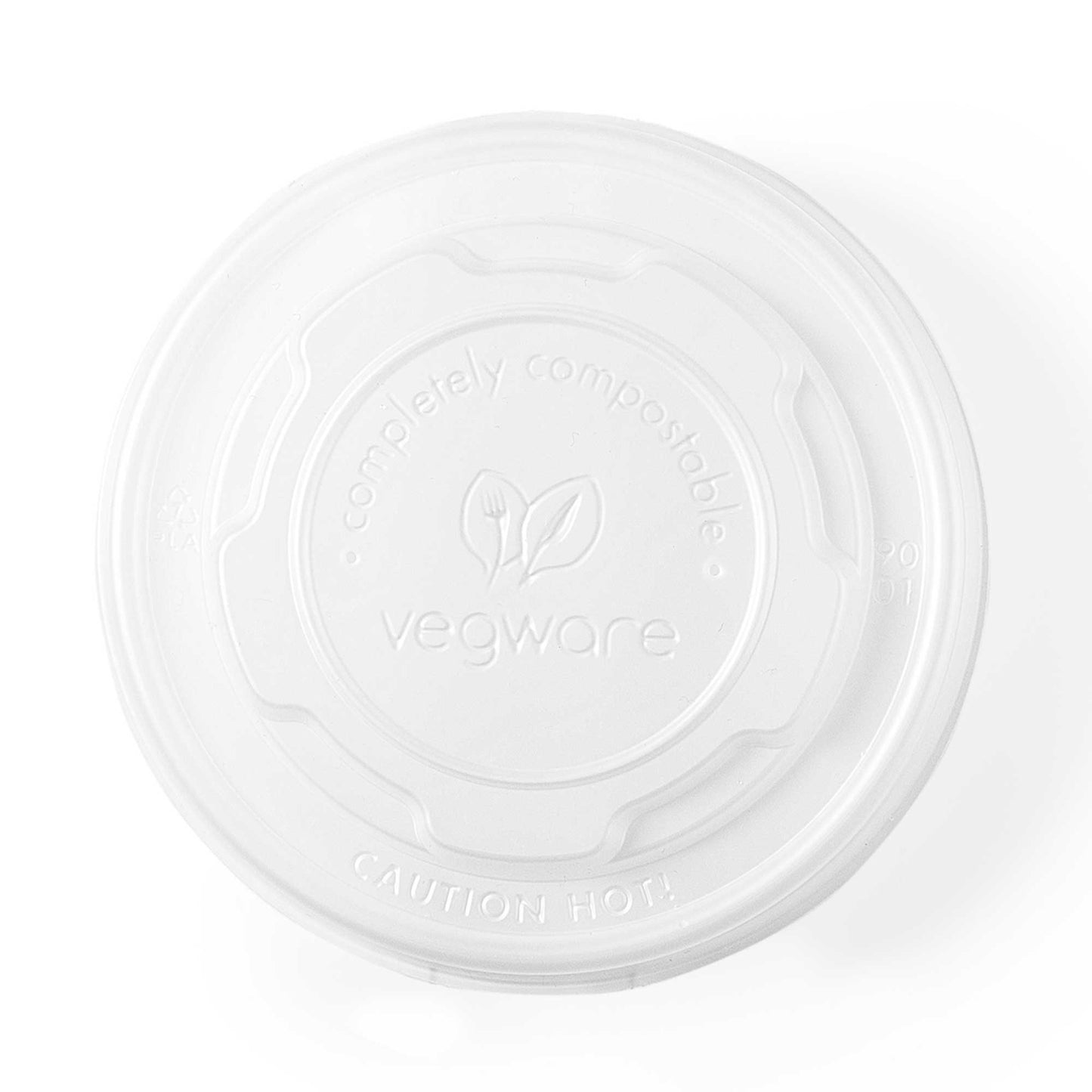 Vegware Compostable 90-Series Flat CPLA Hot Lid - Case of 1000