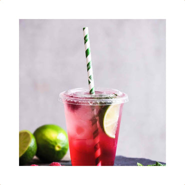 Vegware Plant-Based 96-Series 1K PLA Flat Lid, Straw Slot- Case of 1000