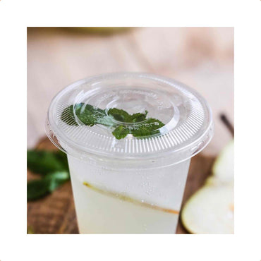 Vegware Plant-Based 96-Series 1K PLA Flat Lid, No Hole - Case of 1000