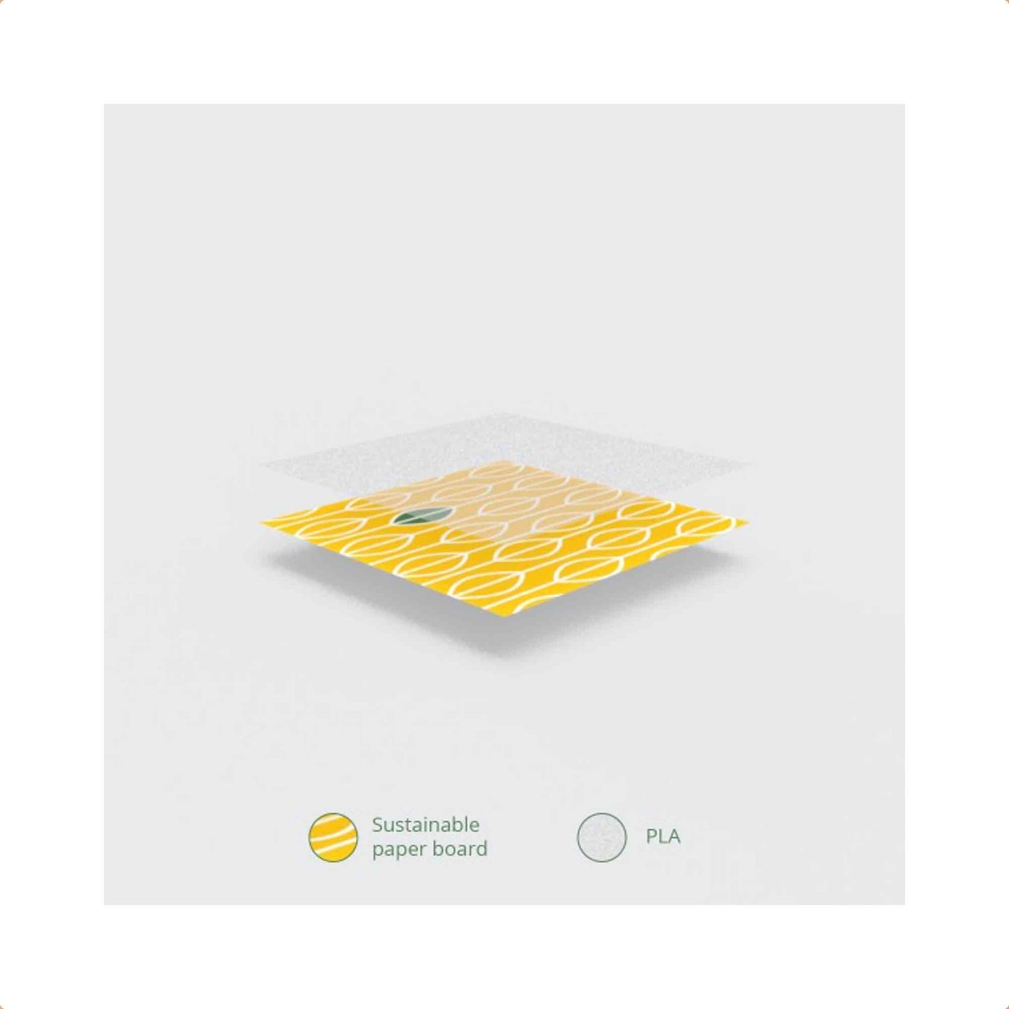 Vegware Plant-Based 12oz Paper Cold Cup, 76-Series - Hula- Case of 1000