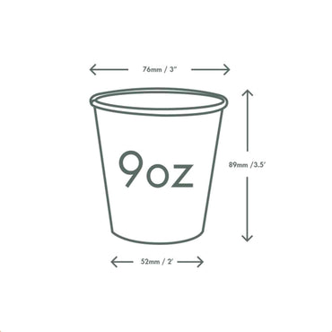 Vegware Plant-Based 9oz Paper Cold Cup, 76-Series - Case of 1000