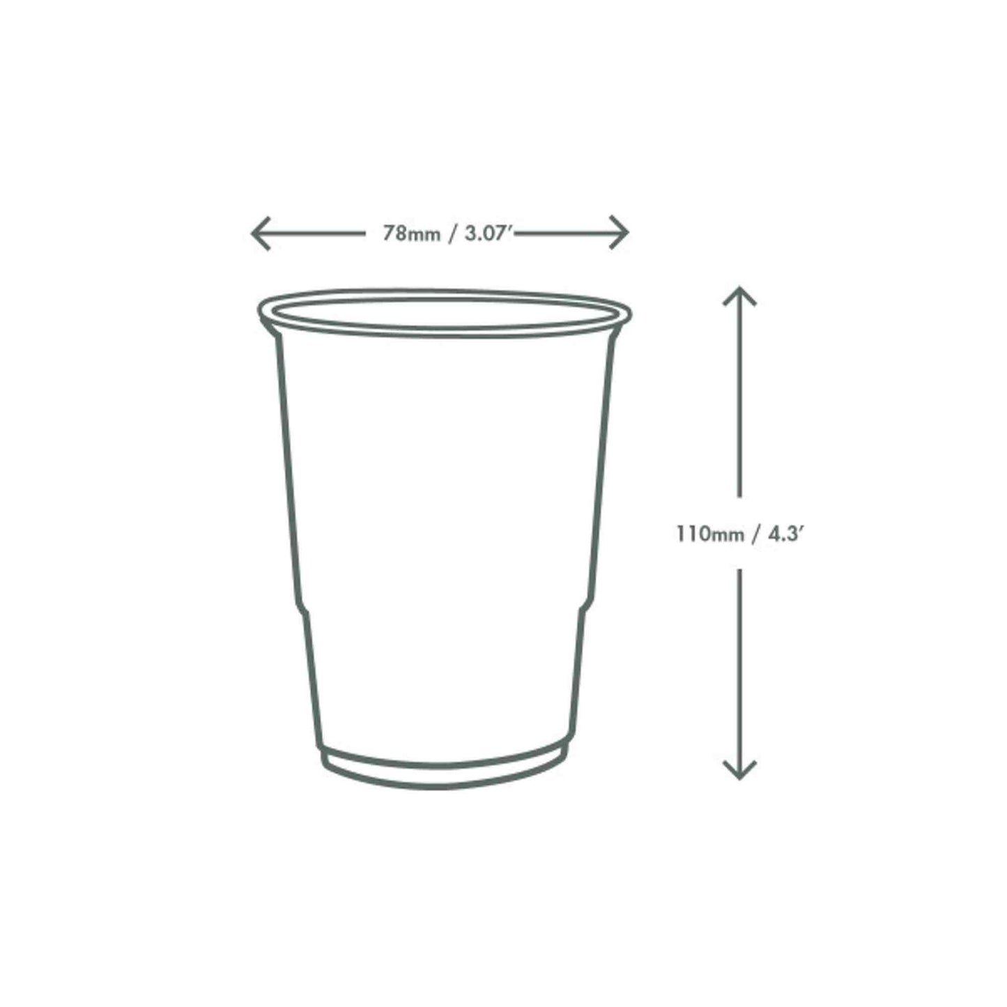 Vegware Plant-Based CE-Marked PLA Half Pint Cup - Case of 2100