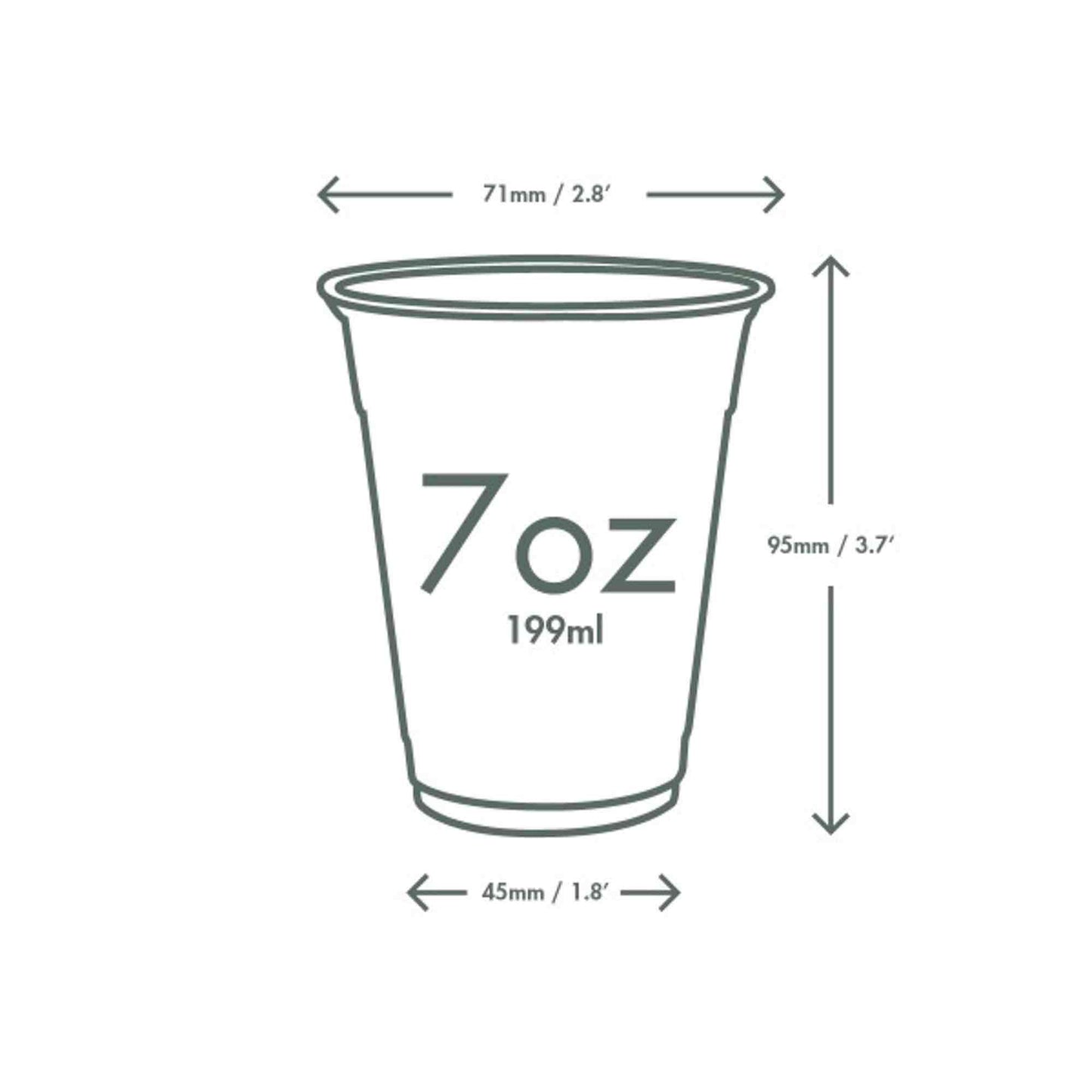 Vegware Plain 7oz PLA Eco Water Cup - Case of 2000