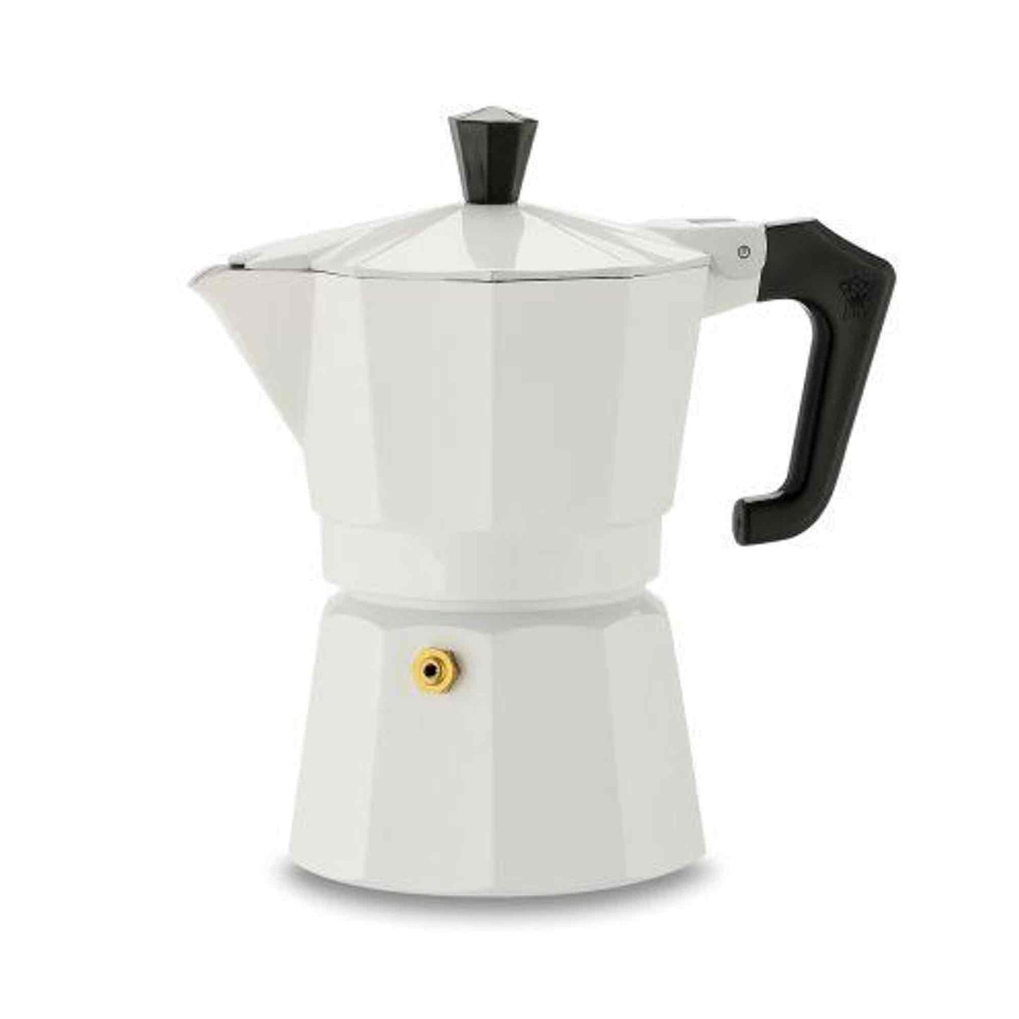 Pezzetti Italexpress Aluminium Stove Top Moka Pot - 3 Cup - White