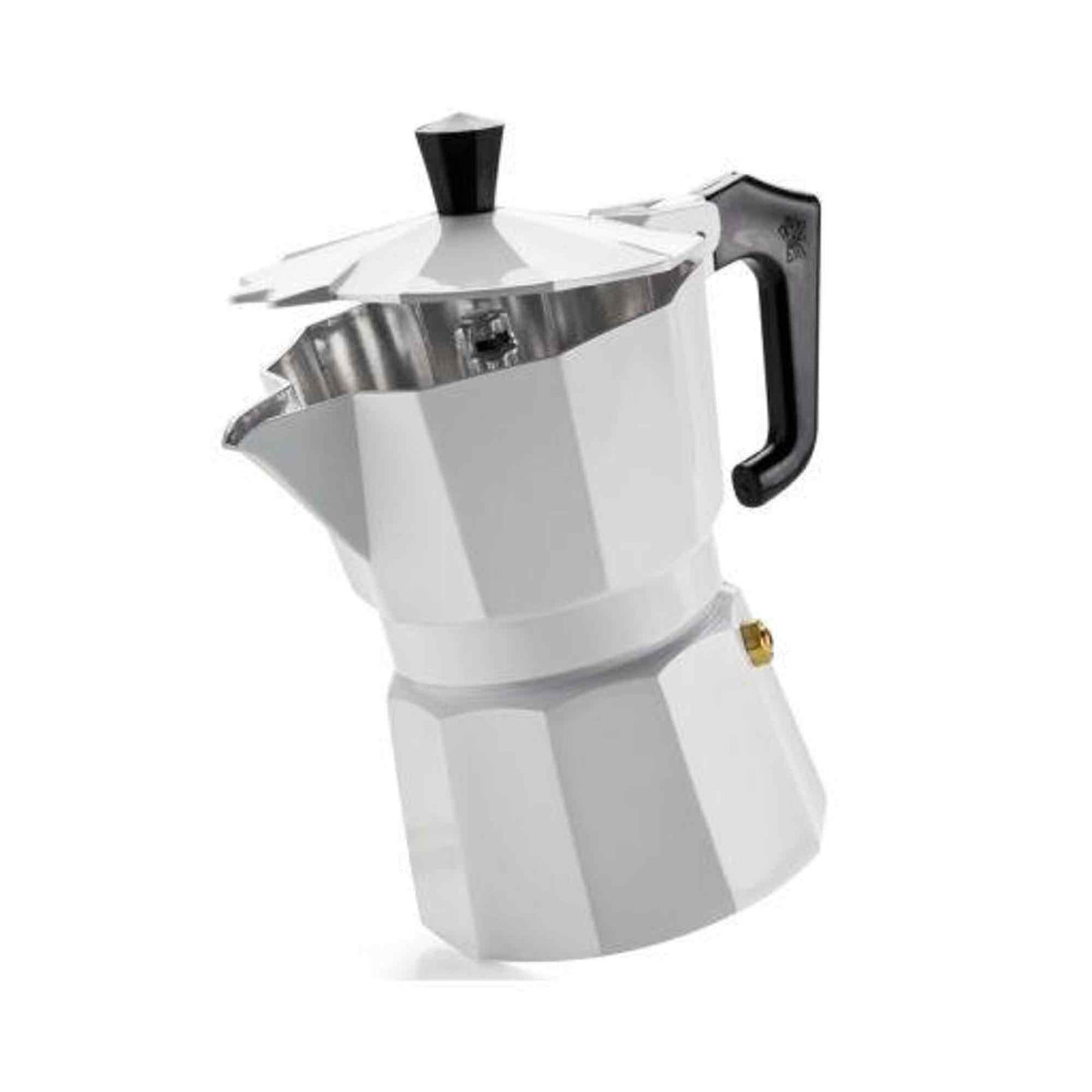 Pezzetti Italexpress Aluminium Stove Top Moka Pot - 6 Cup - White