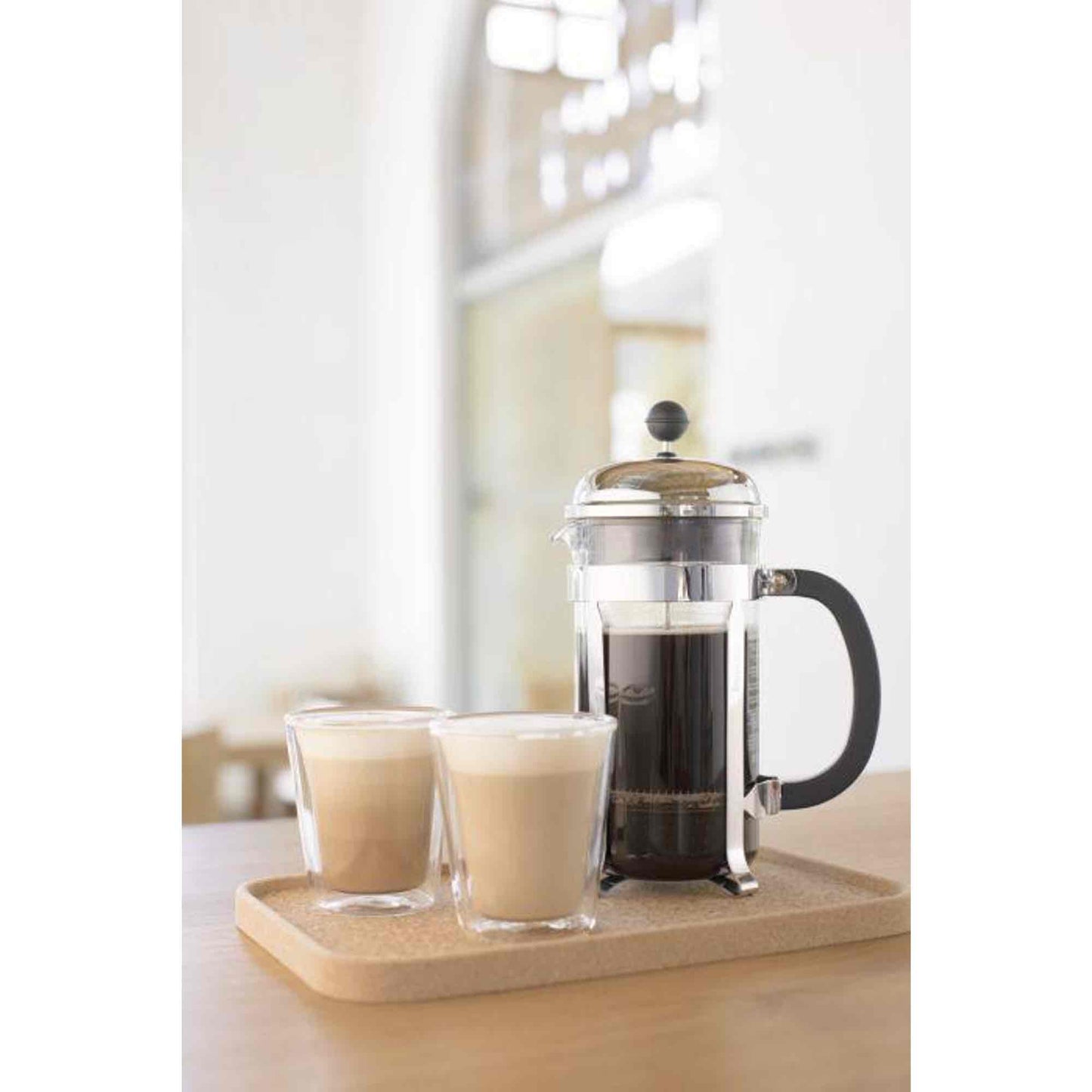 Bodum Canteen Glass Coffee Cup With Handle - 0.2l / 6oz - Pack of 2