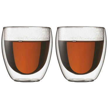 Bodum Pavina Glass Double Wall Coffee Cup - 0.25l / 8oz - Pack of 6