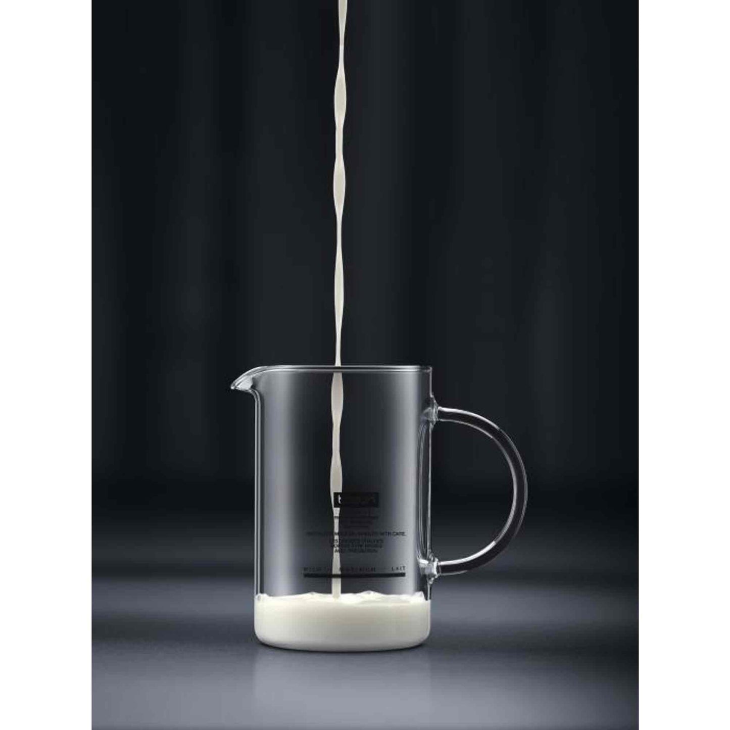 Bodum Latteo Milk Frother With Glass Handle 250ml - Black