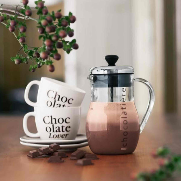 BODUM Chocolatiere Chocolate Jug Hot Cocoa Frother Mixer Glass