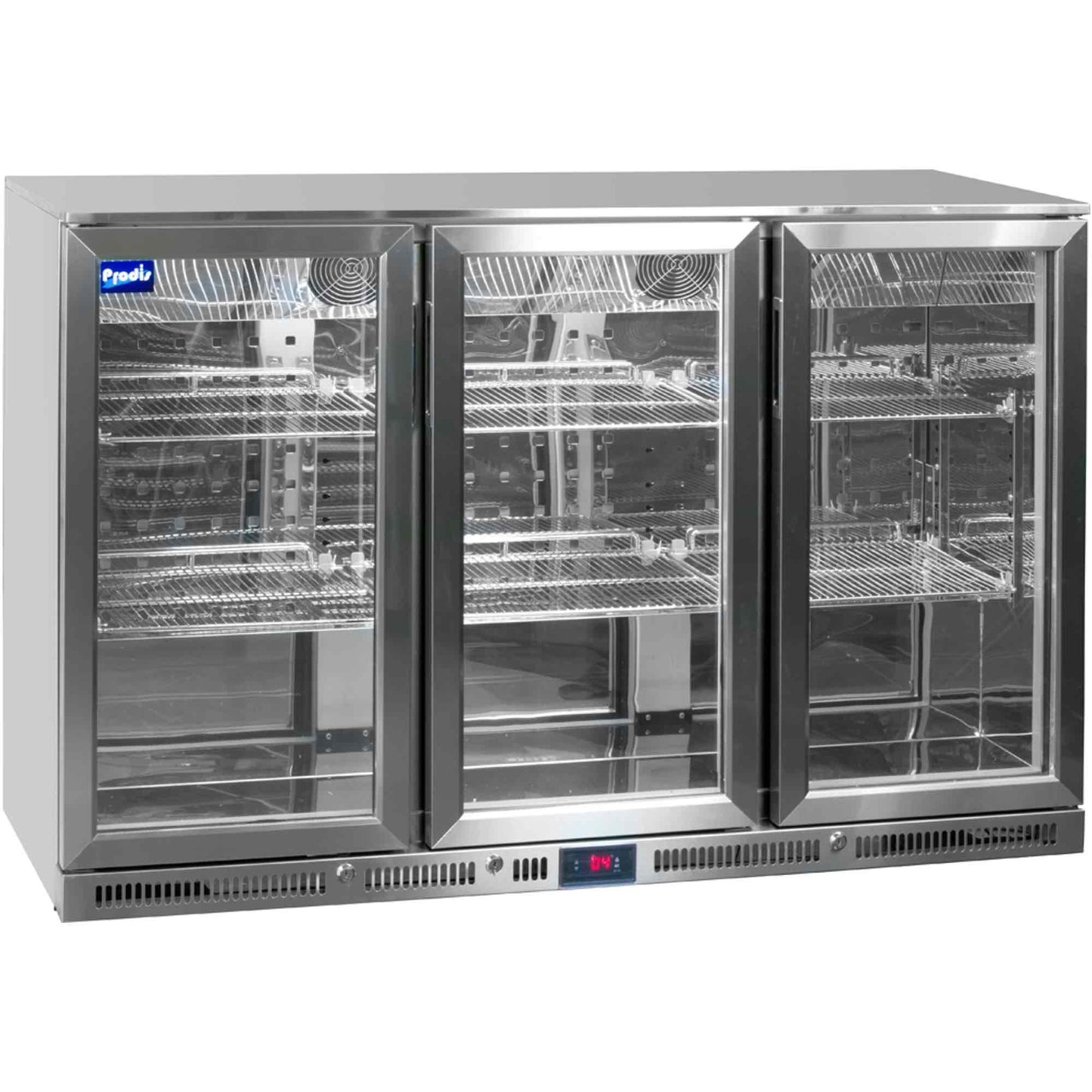 Prodis NT3ST-HC Stainless Steel Triple Door Bottle Cooler