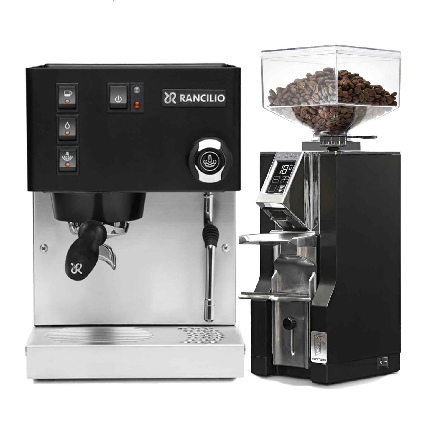 Rancilio Silvia E V6 Home Espresso Machine + Eureka Mignon Libra Package