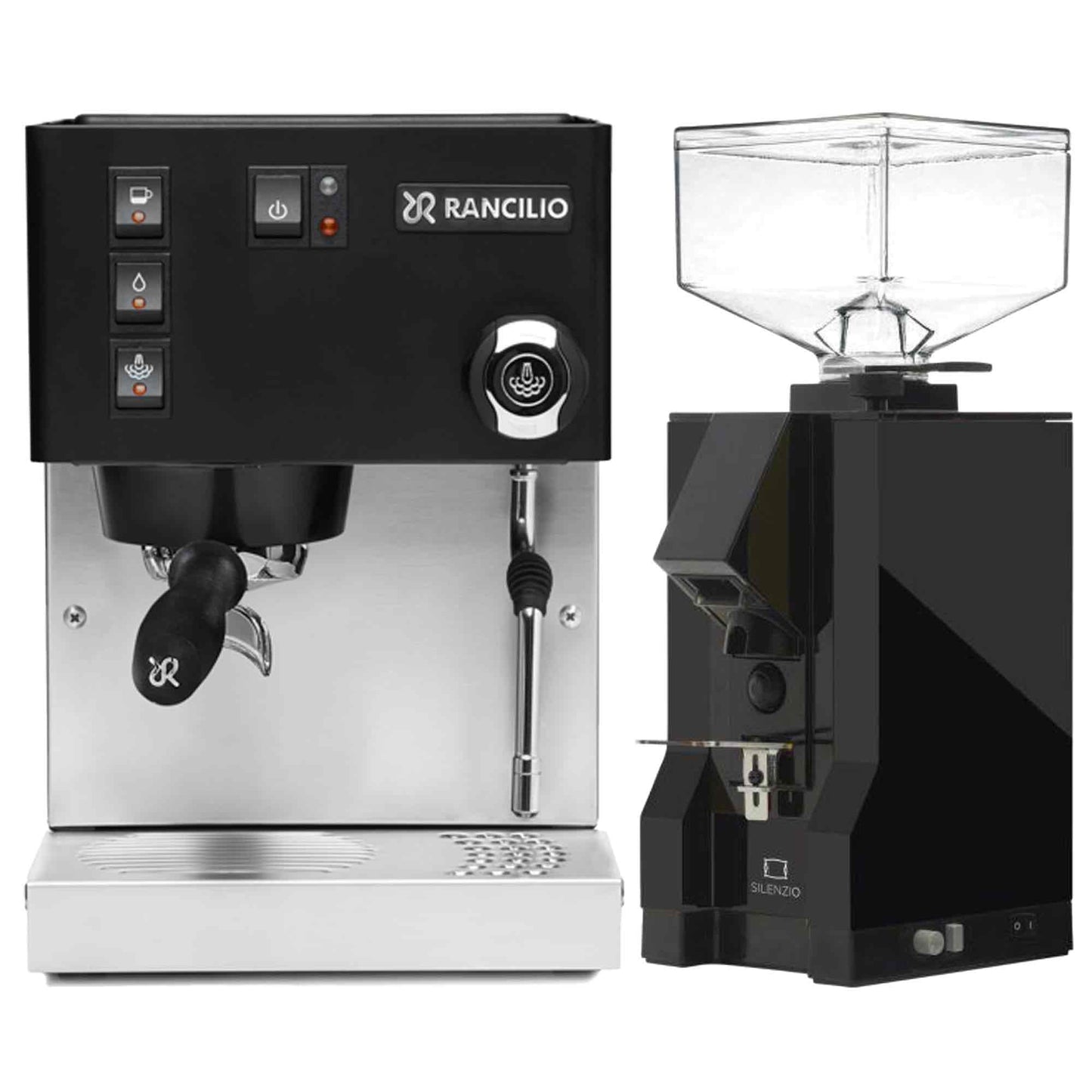 Rancilio Silvia E V6 Home Espresso Machine + Eureka Silenzio Grinder Package